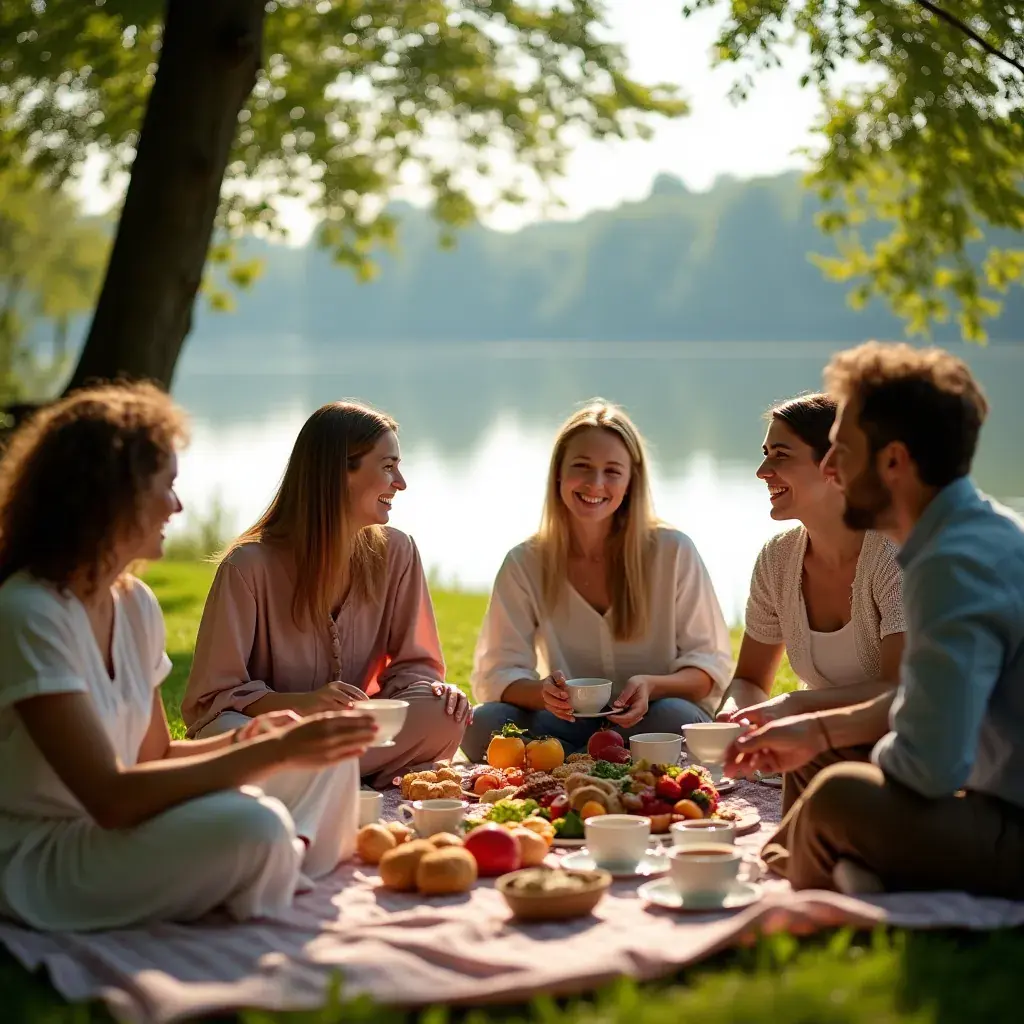 Két csésze szívbarát tea, egy asztalon, körülötte egészséges falatok.